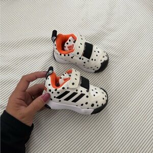 Adidas Kids' White and Black Dot Sneakers